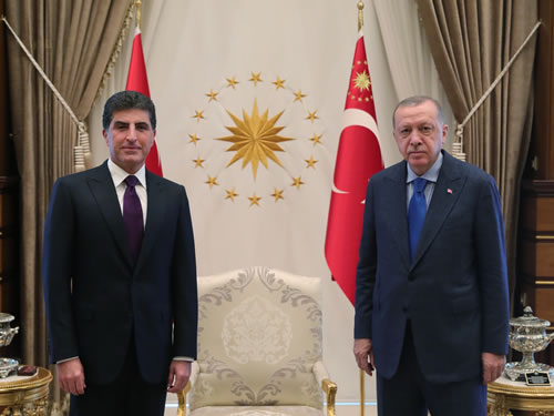 Cumhurbaşkanı Erdoğan, IKBY Başkanı Barzani’yi kabul etti