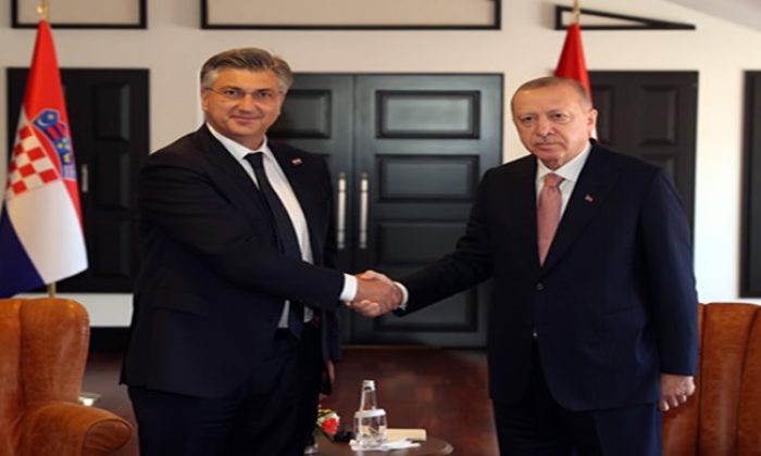 Cumhurbaşkanı Erdoğan, Hırvatistan Başbakanı Plenkovic’i kabul etti