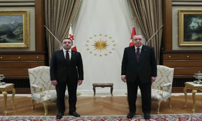 Gürcistan Başbakanı Garibashvili Cumhurbaşkanlığı Külliyesinde
