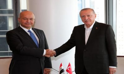 Cumhurbaşkanı Erdoğan, Irak Cumhurbaşkanı Salih ile bir araya geldi