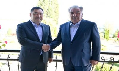 Президент Садыр Жапаров встретился с Президентом Таджикистана Эмомали Рахмоном