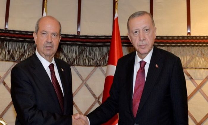 Cumhurbaşkanı Ersin Tatar, Türkiye Cumhuriyeti Cumhurbaşkanı Recep Tayyip Erdoğan ile bir araya geldi