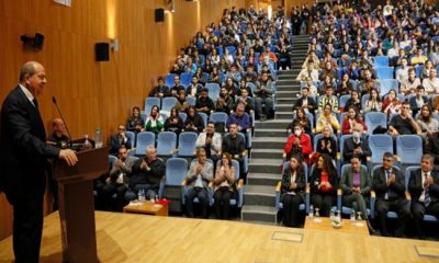 Cumhurbaşkanı Ersin Tatar, Lefke Avrupa Üniversitesi’nde “Kıbrıs Türk Mücadele Tarihi ve Kıbrıs Konusundaki Son Gelişmeler” konulu bir konferans verdi