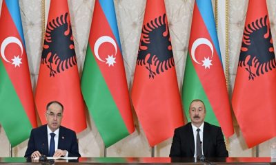 Azerbaycan ve Arnavutluk cumhurbaşkanları basına açıklamalarda bulundu