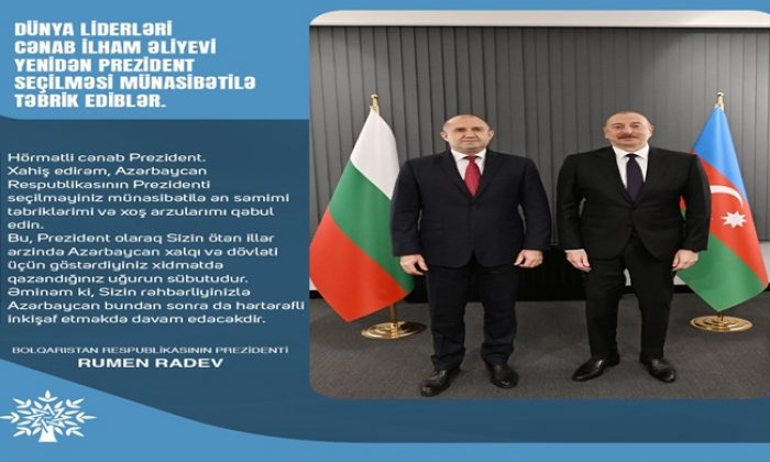 Bolqarıstan Respublikasının Prezidenti Rumen Radevdən