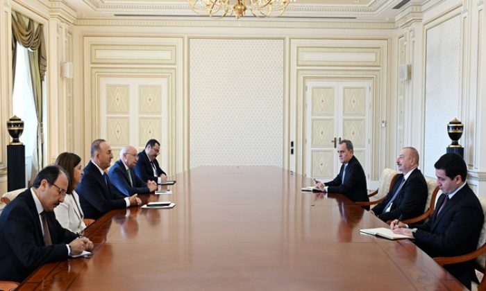 İlham Aliyev, TBMM Milletvekili Mevlud Çavuşoğlu’nu kabul etti